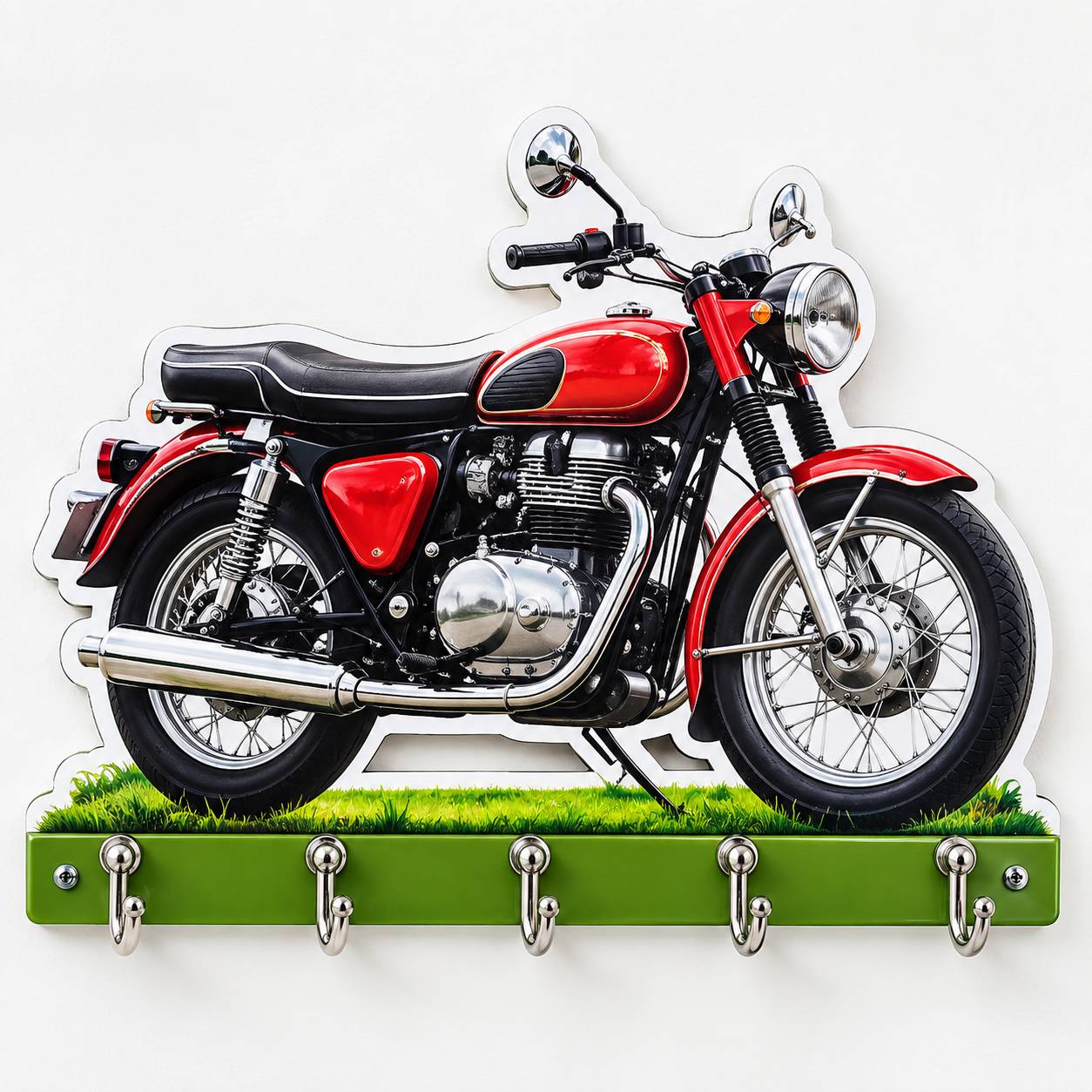 Motorcycle MDF Wall Key Holder