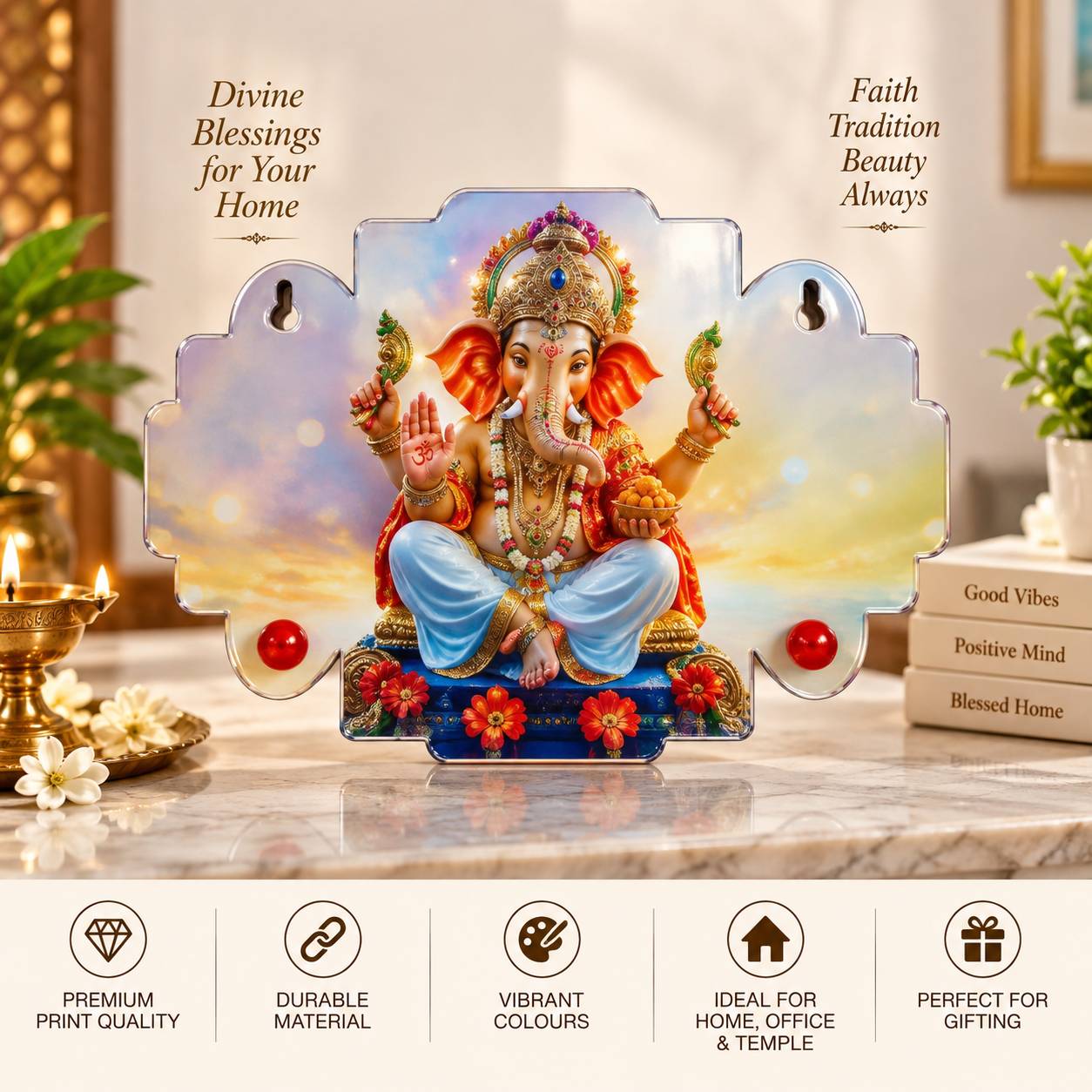 Ganesha Printed Wall Key Holder
